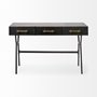 68443 - Vince 51L x 18W Black Metal W/Gold Accents 3 Drawer Office Desk