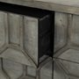 68116 - Genevieve II 70x15.8 Gray Fir Veneer W/Gold Metal Frame Base 9 Drawer Sideboard