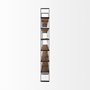 50367-AB - Taunton II 80L x 10.5W x 90H Dark Brown Wood And Black Iron Six Shelving Unit
