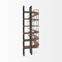 50367-AB - Taunton II 80L x 10.5W x 90H Dark Brown Wood And Black Iron Six Shelving Unit