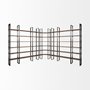 50367-AB - Taunton II 80L x 10.5W x 90H Dark Brown Wood And Black Iron Six Shelving Unit