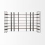 50367-AB - Taunton II 80L x 10.5W x 90H Dark Brown Wood And Black Iron Six Shelving Unit