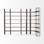 50367-AB - Taunton II 80L x 10.5W x 90H Dark Brown Wood And Black Iron Six Shelving Unit