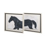 13131 - Equestrian Beauties-Halt by Kristine Hegre a Framed Art Print Matted under Glass