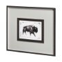 13083 - Dynamic Bison I by Ethan Harper a Hand Embellished Textured Framed Art Print Matted under Glass