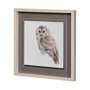 13063 - Forest Friends IX (Owl) by Lisa Audit Hand Embellished Textured Framed Art Print Matted under Glass