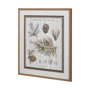 13073 - Woodland Chart III by Sue Schlabach a Hand Embellished Textured Framed Art Print Matted under Glass