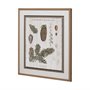 13074 - Woodland Chart IV by Sue Schlabach a Hand Embellished Textured Framed Art Print Matted under Glass
