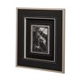 13196 - Linocut I by Mercana Studio a Hand Embellished Textured Framed Art Print Matted under Glass