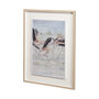 13056 - Flamingo I by Mercana Studio a Hand Embellished Textured Framed Art Print Matted under Glass