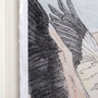 13056 - Flamingo I by Mercana Studio a Hand Embellished Textured Framed Art Print Matted under Glass
