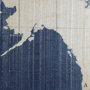 13072 - Blueprint World Map by Sue Schlabach a Hand Embellished Textured Framed Art Print Matted under Glass