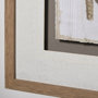 13073 - Woodland Chart III by Sue Schlabach a Hand Embellished Textured Framed Art Print Matted under Glass