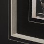 13197 - Linocut II by Mercana Studio a Hand Embellished Textured Framed Art Print Matted under Glass
