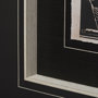 13199 - Linocut IV by Mercana Studio a Hand Embellished Textured Framed Art Print Matted under Glass