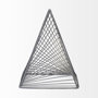 68536 - Risley 8L x 8W Gray Metal Triangular Decorative Object
