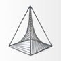 68536 - Risley 8L x 8W Gray Metal Triangular Decorative Object