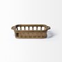 68639 - Louis Set of 2 Natural Wood Slated Nesting Trays 