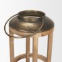 68441 - Andy I Large Natural Wood Cylindrical Lantern 