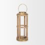 68442 - Andy II Small Natural Wood Cylindrical Lantern 