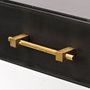 68443 - Vince 51L x 18W Black Metal W/Gold Accents 3 Drawer Office Desk