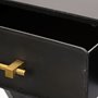 68443 - Vince 51L x 18W Black Metal W/Gold Accents 3 Drawer Office Desk