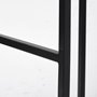 68445 - Frodo 29.75H Seat Height White Fabric Seat Black Metal Base Stool