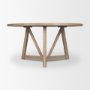 68463 - Legolas I 60" Round Brown Solid Wood Top & Base Dining Table