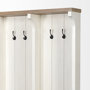 68477-AB - Fairview IV 61L x 17W White And Brown Wood With Storage Hall Tree