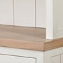 68478-AB - Fairview I  White and Medium Brown Wood Three Shelf Shelving Unit