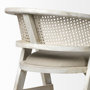 68497 - Tabitha 30.75" Seat Height Beige Fabric/Rattan Seat Blonde Wood Frame Bar Stool