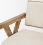 68504 - Topanga I Cream Fabric Wrap Medium Brown Wooden Frame Dining Chair
