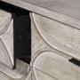 68533 - Giselle II Brown Fir Veneer W/Black Metal Leg 9 Drawer Sideboard