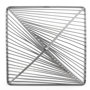 68536 - Risley 8L x 8W Gray Metal Triangular Decorative Object