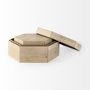 68540 - Elyse (Set of 2) 14L x 12W Brown Wooden Hexagonal Boxes