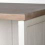 68479 - Fairview II White and Brown Two-Tone Stain Solid Wood Kitchen Island