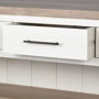 68479 - Fairview II White and Brown Two-Tone Stain Solid Wood Kitchen Island
