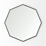 68548 - Helix 37" Octogon Black Metal Frame Mirror