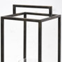 68652 - Orionis Large Wood w/ Black Metal Lantern Candle Holder