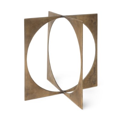 68662 - Lima II (Large) 10L x 10W Gold Geometric Decorative Object