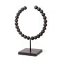 68683 - Tulane II (Large) 12L x 6W Black Beaded Broken Sphere Decorative Object