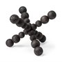 68671 - Carollan II (Large) 9L x 9W Black Geometric Wood Ball Jack