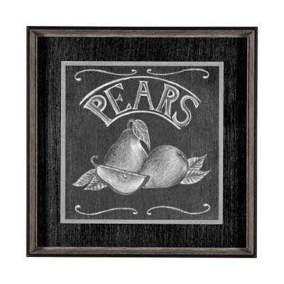 13249 - Farm Fresh Pears by Mercana Studio a Hand Embellished Textured Framed Art Print