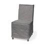 68189 - Elbert I Grey Fabric Slip-Cover Brown Wooden Base Dining Chair