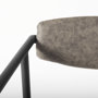 67617 - Langston Brown Faux-Leather Seat Black Iron Frame Dining Chair
