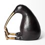 68418 - Dodo Kiwi 7L x 4W Black Cast Aluminum Mauritian Bird Sculpture