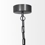 68424 - Liam I 32x30 Black Wooden Bead Bowl-Style Four Bulb Chandelier 