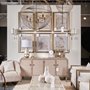68430 - Chiron II 36L x 36W x 38H Gold Metal Globe Six Bulb Chandelier 