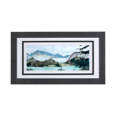 13311 - Vista II by Mercana Studio a Hand Embellished Textured Framed Art Print Matted under Glass
