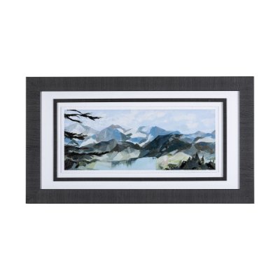 13310 - Vista I by Mercana Studio a Hand Embellished Textured Framed Art Print Matted under Glass